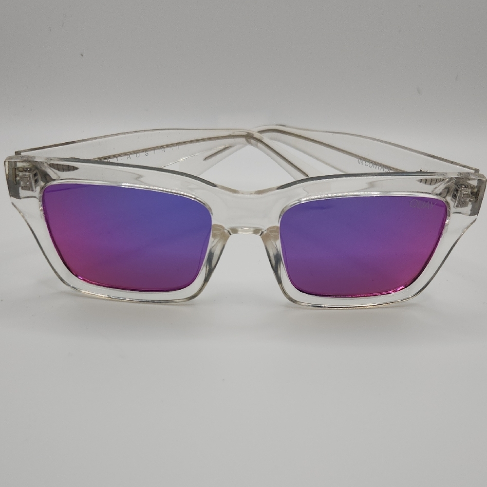 Quay Australia Clear Frame Purple Sunglasses